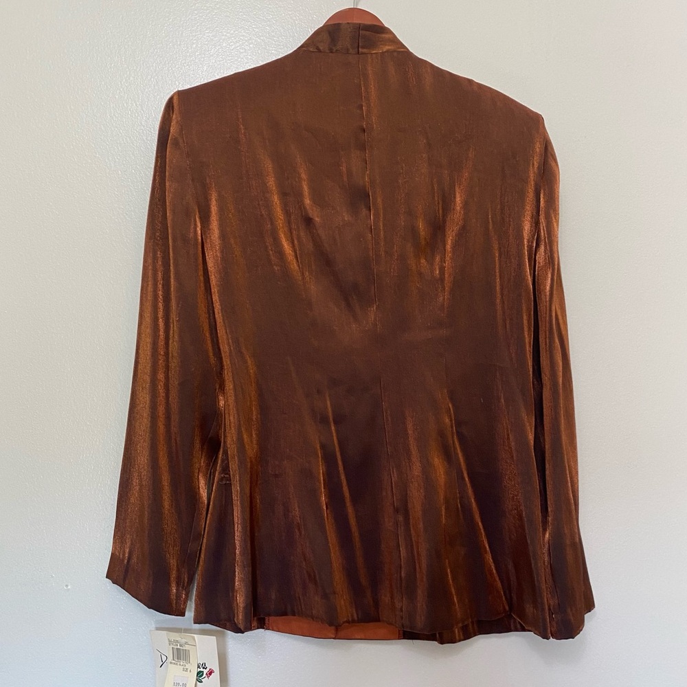 Vintage Iridescent Embroidered Blazer Jacket Women’s D.J. Size 6 NWT Whimsigoth - Picture 6 of 10
